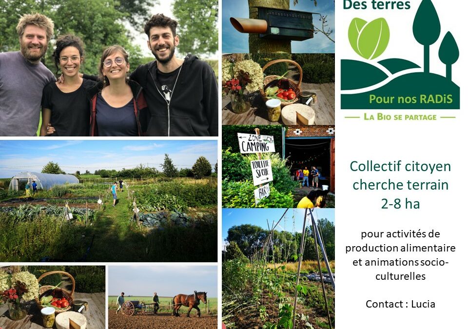 Collectif citoyen cherche terrain 2-8 ha pour projet alimentaire et socio-culturel