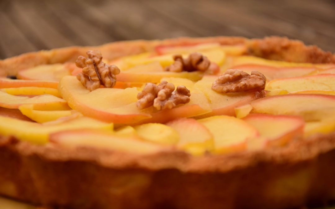 Tarte aux pommes et à la crème de noix – #DecembreenCC